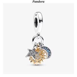Pandora Two-tone Celestial Triple Dangle Charm